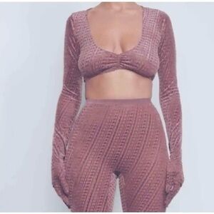 Skims Velvet Glove Crop Top Sienna Sz 4X